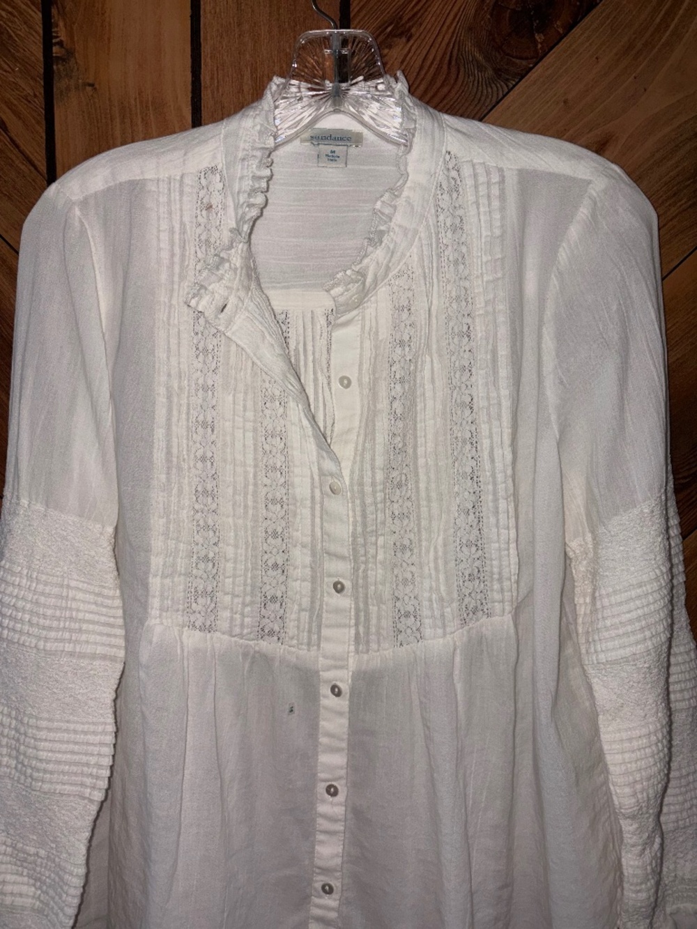 NWOT White / Ivory SUNDANCE Luella Victorian Top Peasant Blouse - Picture 3 of 11